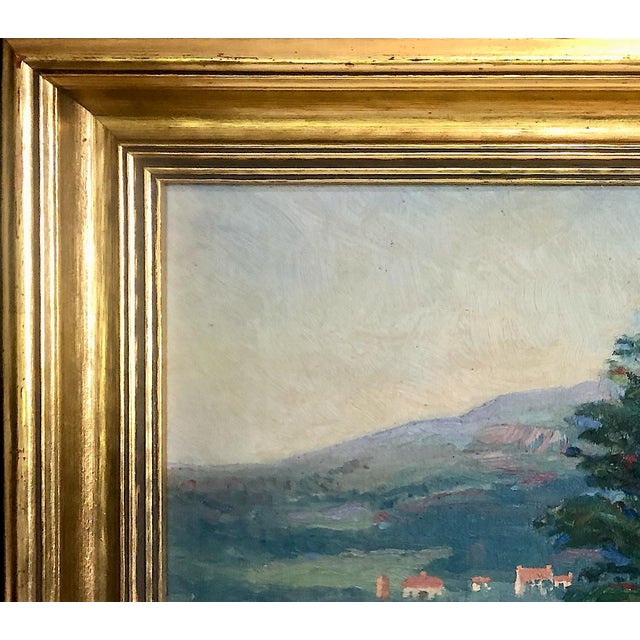 Kansas Farmland Plein Air Landscape, by Maude J. Mitchell (1875-1957) For Sale - Image 4 of 10