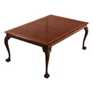 Stickley Chippendale Style Mahogany Expandable Dining Table For Sale