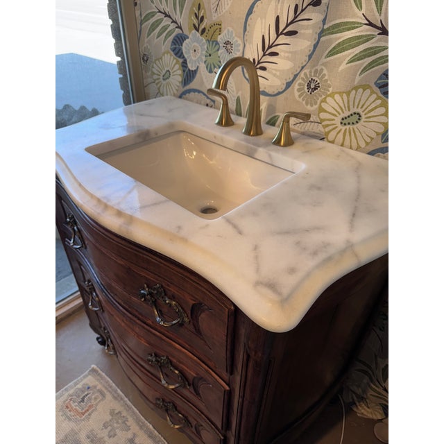 19th Century French Bath Vanity With Sink For Sale In Nashville - Image 6 of 8