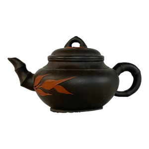 Antique Bisque Asian Orient Form Teapot