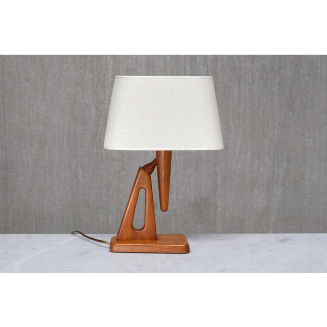 Swedish Modern Sculptural Table Lamp in Teak from Steneby Hemslöjdsförening, 1950s For Sale - Image 13 of 13