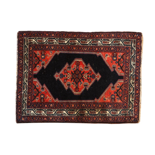 Black Vintage Malayer Rug Mat - 2'3" X 2'11" For Sale - Image 8 of 8