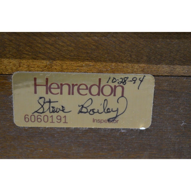 1990s Henredon Charles X Empire King Size Burlwood Sleigh Bed For Sale - Image 5 of 17