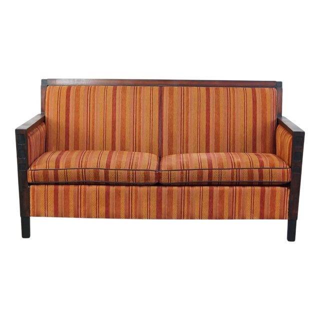 Art Deco 2.5 Seater Sofa in Fabric For Sale