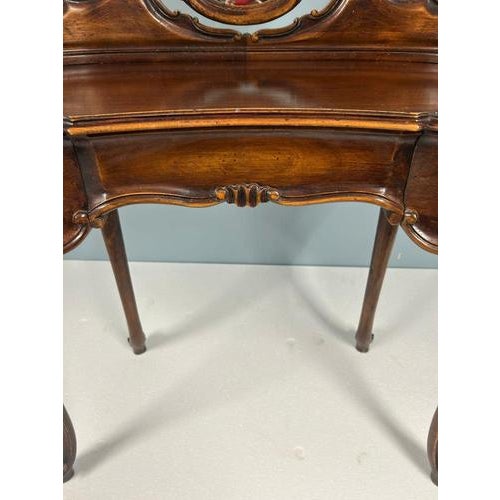 Elegant French Louis XV style dressing table with original mirror Fine walnut construction with rich patina Circa 1900...