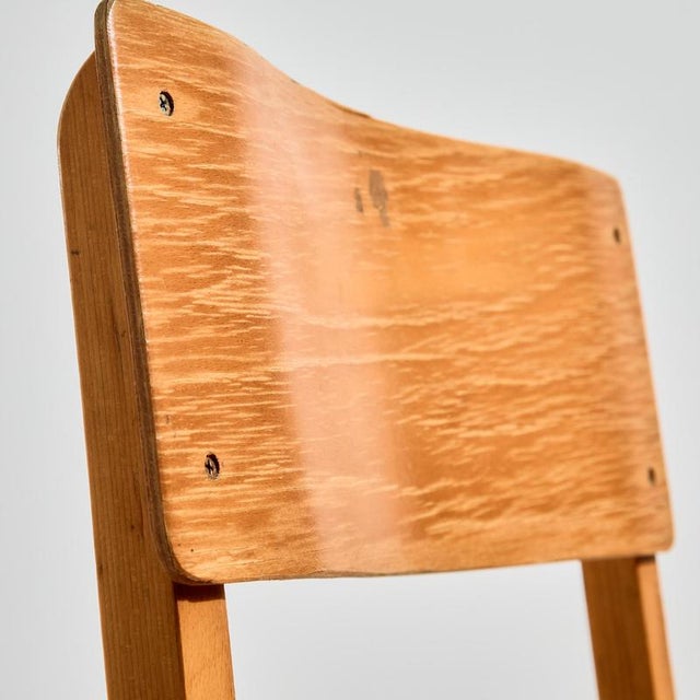 Stackable Beech Chair, 1960s For Sale - Image 17 of 18