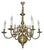 Metal Large Vintage Ormolu Brass Chandelier, 1970 For Sale - Image 7 of 7