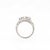 Late 20th Century 18k White Gold & Three Stone Old European Cut 0.82± Ct Diamond Ring For Sale - Image 5 of 15