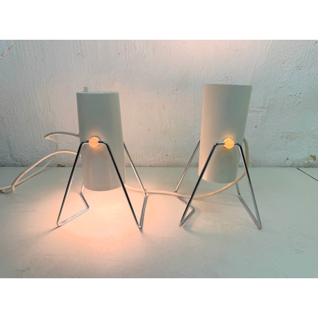 Space Age Minimalist Cylindrical Table Lamps, 1960s, Set of 2 For Sale - Image 12 of 13