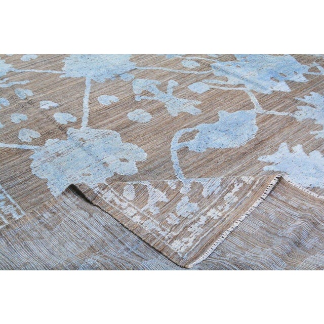New Turkish Oushak Professional Hand Knotted Wool Rug, 10'4x14'7 For Sale In New York - Image 6 of 6