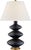 Modern Christopher Spitzmiller by Visual Comfort Signature Smith Medium Table Lamp in Mixed Blue Brown with Linen Shade For Sale - Image 3 of 3