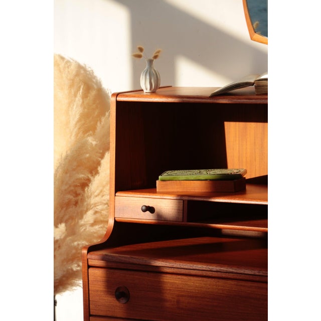 Mid-Century Modern Vintage Scandinavian Teak Secretary from Mse Mobler, 1960s For Sale - Image 3 of 18