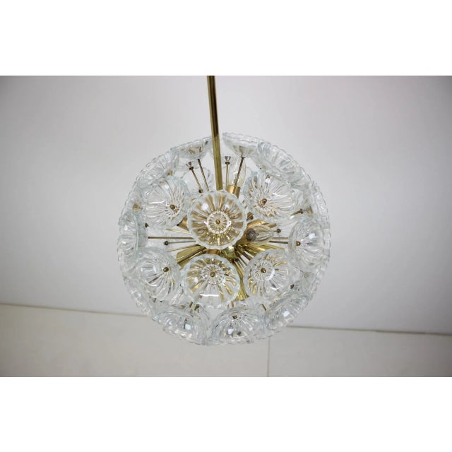 Metal Dandelion Chandelier by Kamenický Šenov for Preciosa, 1970s For Sale - Image 7 of 12