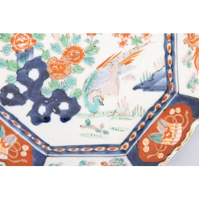 Japanese Antique 19th Century Japanese Meiji Period Imari Octagonal Charger Plate For Sale - Image 3 of 7