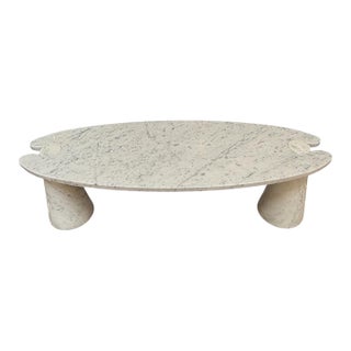 Angelo Mangiarotti “Eros” White Marble Coffee Table, Italy, 1970s For Sale