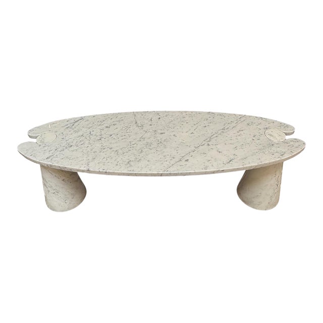 Angelo Mangiarotti “Eros” White Marble Coffee Table, Italy, 1970s For Sale