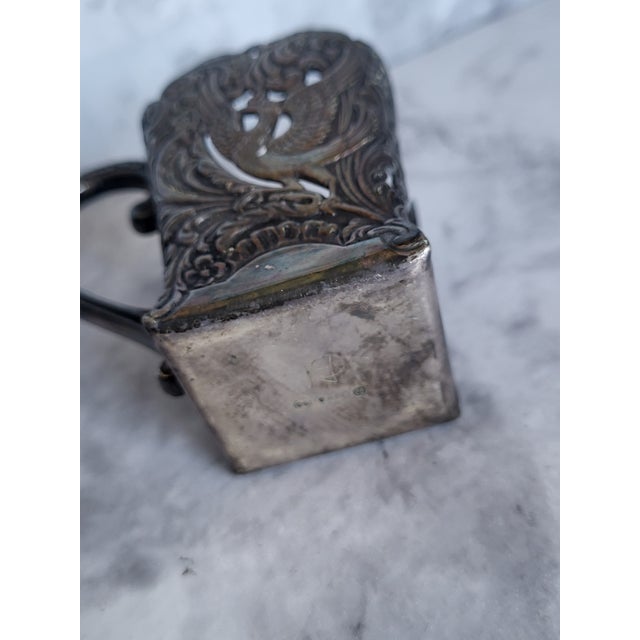 Vintage Pewter Inkwell Holder For Sale - Image 11 of 15