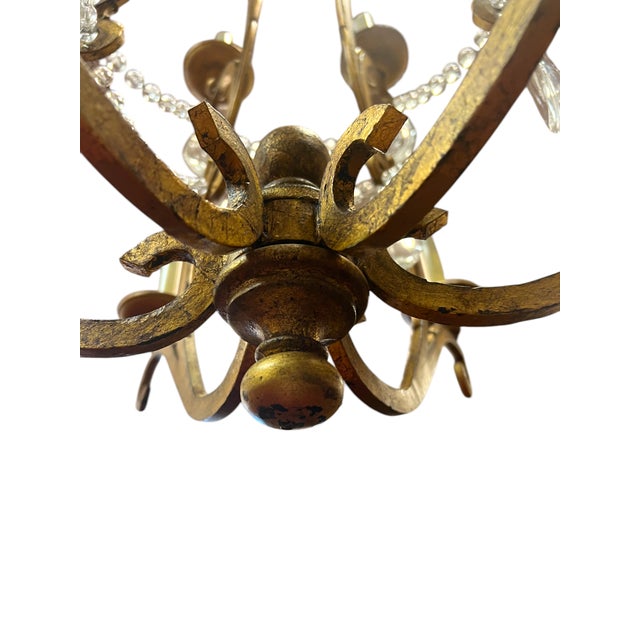 Candelabra Style 2-Tier 12 Light Chandelier With Seeded Glass Prisms For Sale - Image 12 of 12