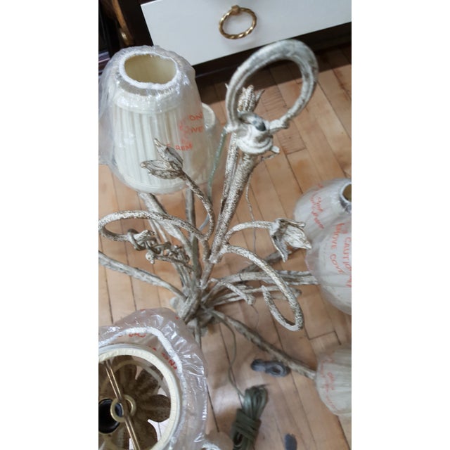 Boho Shabby Chic Floral 9 Light Chandelier For Sale - Image 11 of 13