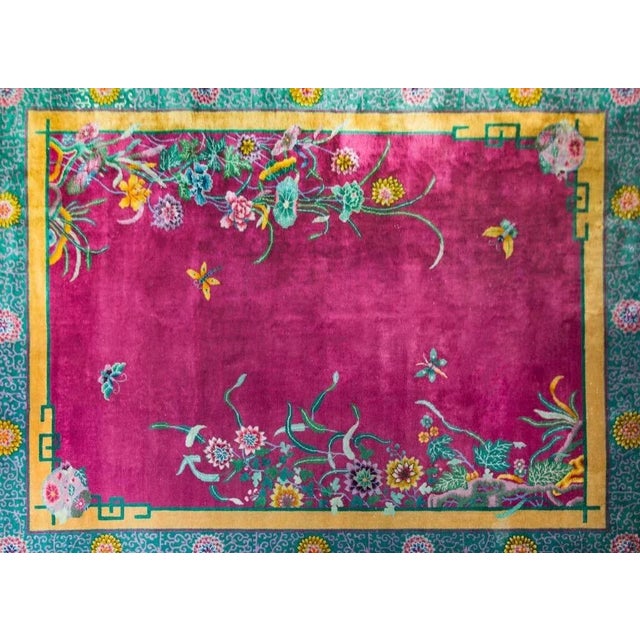 Early 20th Century Chinese Art Deco Rug For Sale In Chicago - Image 6 of 12