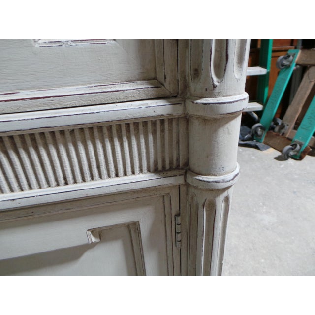 Antique White Gustavian Style Wardrobe For Sale - Image 8 of 14