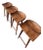 Set of 4 High End Solid Walnut Tractor Counter Stools For Sale