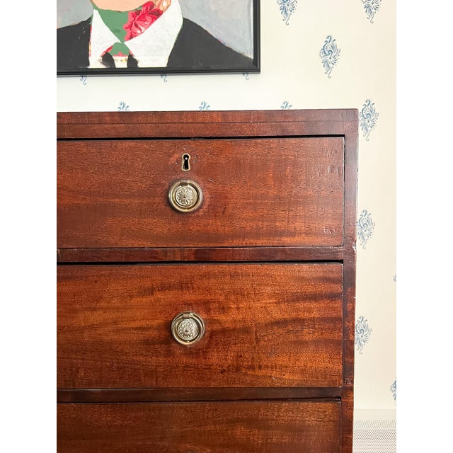 Early 1800s Antique British Neoclassical Mahogany Chest of Drawers For Sale In Richmond - Image 6 of 14
