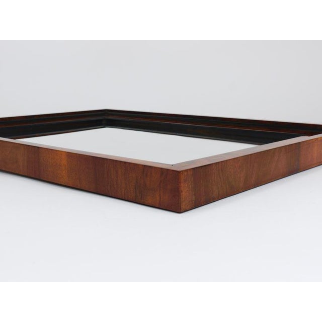 Antique Biedermeier Square Walnut Wall Mirror, Vienna, 1850s For Sale - Image 18 of 18