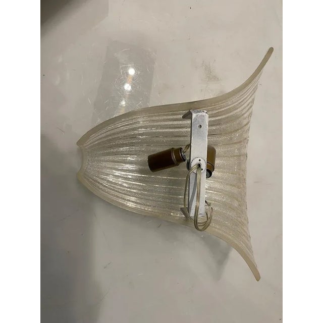 Murano Glass Sconces, 1980s, Set of 2 For Sale - Image 4 of 11