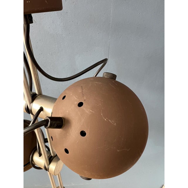 Vintage Space Age Brown Ceiling Light For Sale - Image 10 of 12