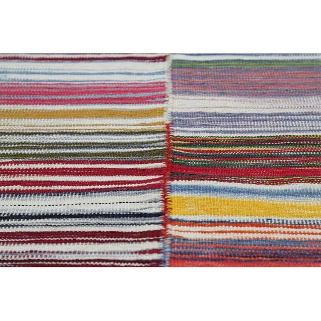 Handwoven Scandinavian Style Persian Kilim Area Rug 7’3″ X 9’5″ For Sale - Image 4 of 12