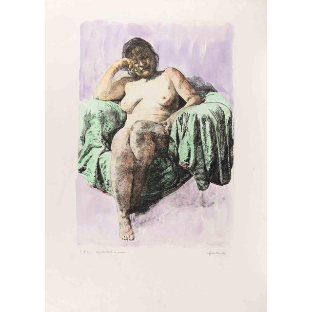Lithograph realized by Sigfrido Oliva. Hand signed and hand colored. Artist Proof. Very good condition. This piece is...