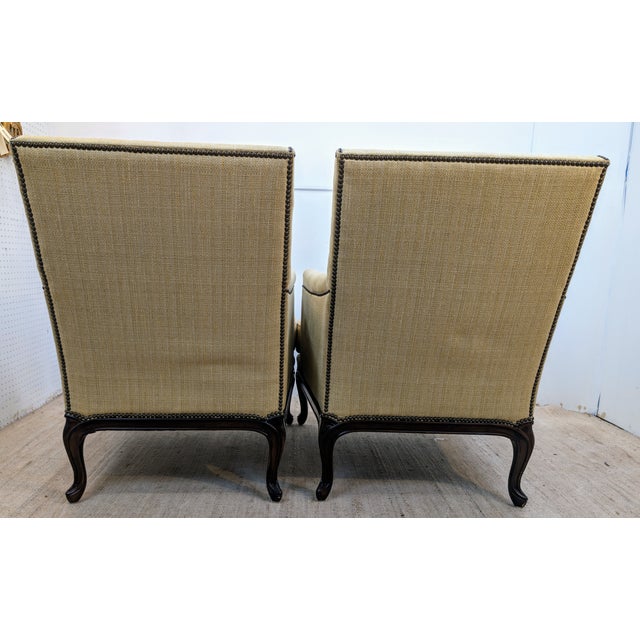 Henredon Henredon Pair of Club Chairs For Sale - Image 4 of 11