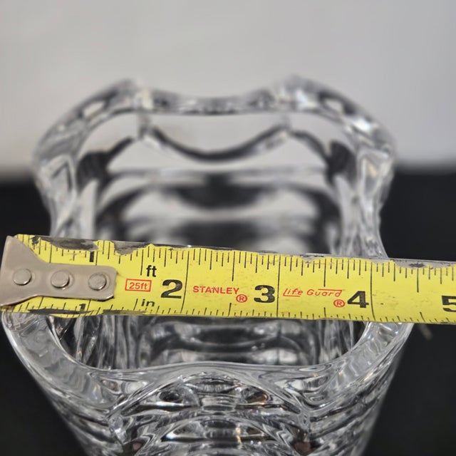 Glass Cubist Geometric Bubble Art Deco Style Glass Vase Unmarked 9.5x4.5 For Sale - Image 7 of 7