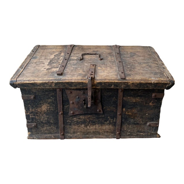 Mid 18th Century Swedish Wooden Box For Sale