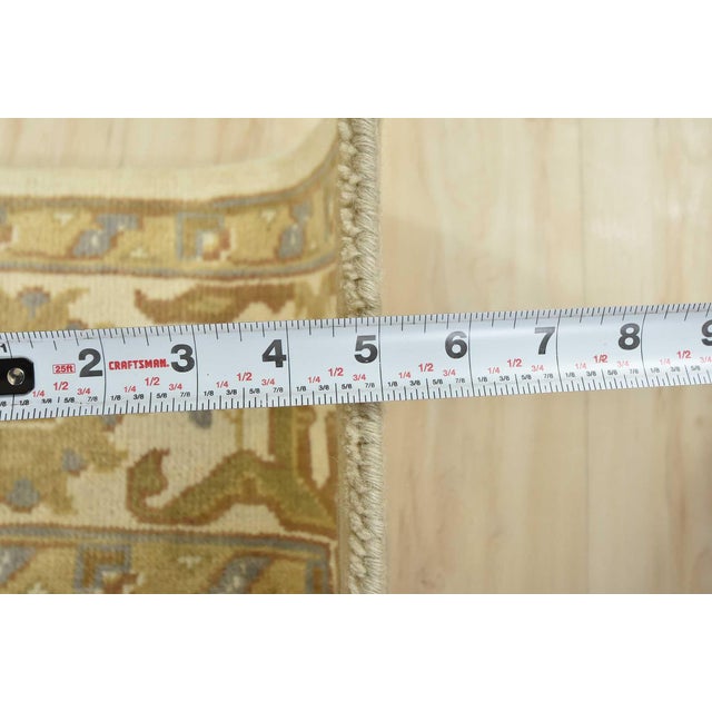 Oushak Rug 5’9” X 8’8” Ivory Wool Traditional Hand-Knotted Oriental Carpet For Sale - Image 11 of 12