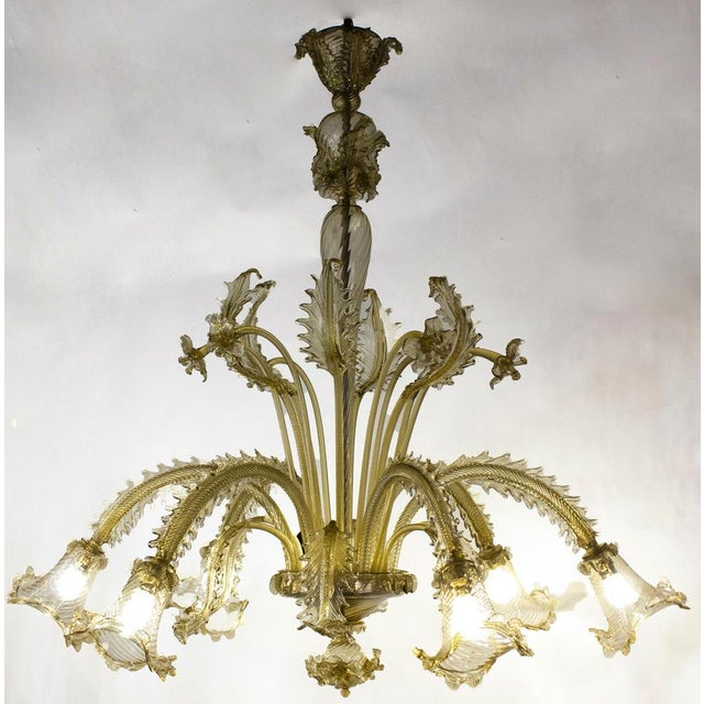Murano Chandelier attributed to Barovier & Toso, 1960s For Sale - Image 9 of 14
