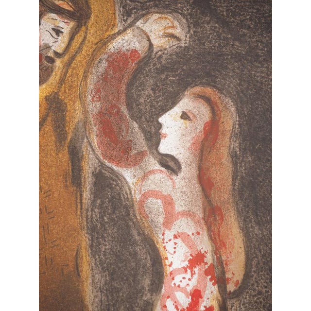 Marc Chagall, The Bible: The Dance of Lovers, Original Lithograph For Sale - Image 4 of 6