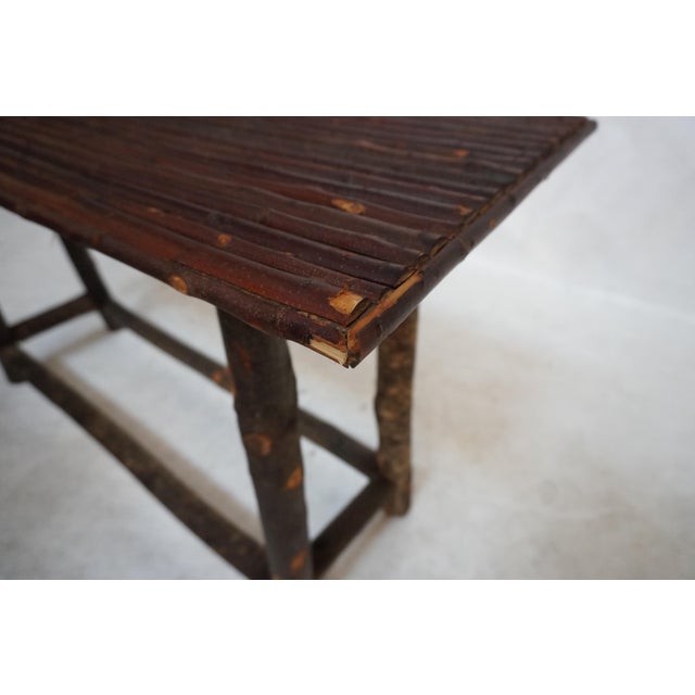 Rustic Wood and Twig Console Table For Sale - Image 11 of 16