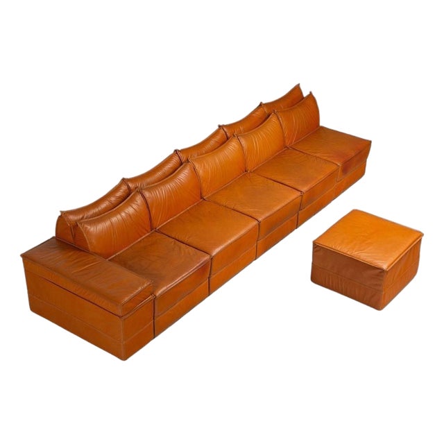 Sofa by Alberto Colombi and Gian Paolo Guzzetti Bonzo, 1975, Set of 7 For Sale