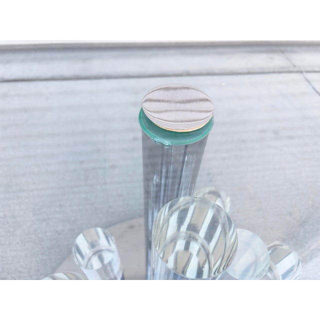 Chrome 1960s Mid Century Lucite and Chrome Skyscraper Coffee Table by Charles Hollis Jones For Sale - Image 8 of 12