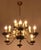 Rococo Chandelier in Polished Brass For Sale - Image 4 of 5