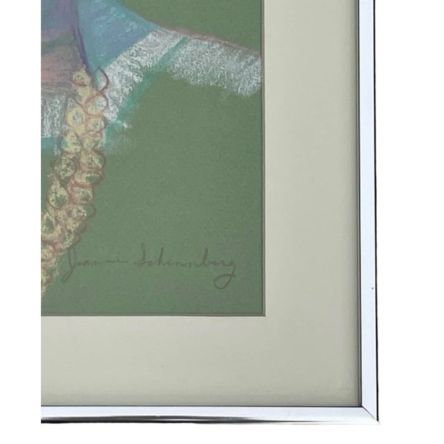 Postmodern 1980s Vintage Chalk Self Portrait, Framed For Sale - Image 3 of 4