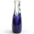 Zellique Studio Joseph Morel 1987 Signed Purple Blue Peacock Feather Vintage Art Glass Vanity Flower Vase For Sale - Image 4 of 8