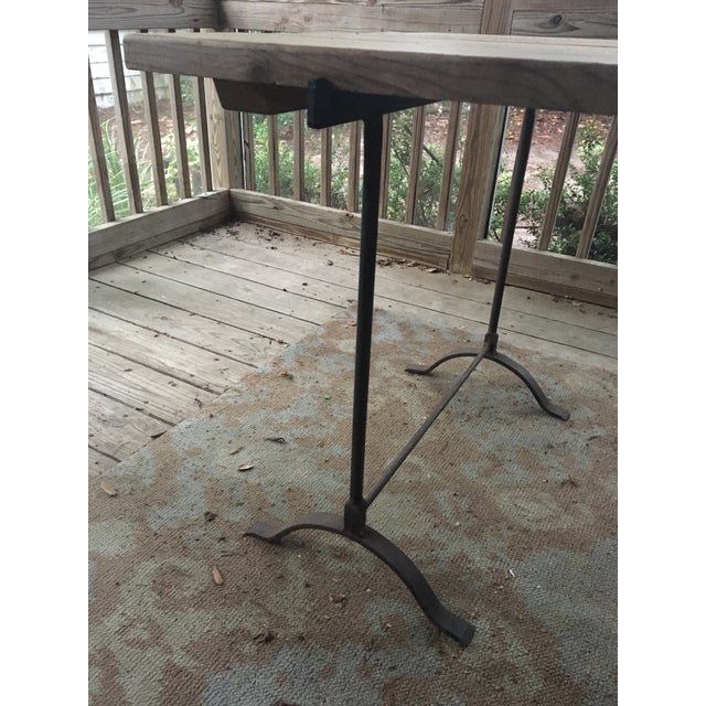 Pottery Barn Iron Trestle Table Chairish