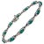 11 Carat Natural Emerald & Diamond Cocktail Tennis Bracelet 14 Karat White Gold For Sale - Image 15 of 18