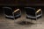 1940s Pair of Art Deco Barber Shop Armchairs in Black For Sale - Image 4 of 10