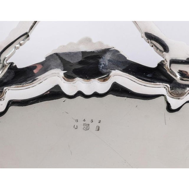 Antique Victorian Oval Silver Plated Tray by Thomas Bradbury & Sons, 19th Century For Sale - Image 17 of 18