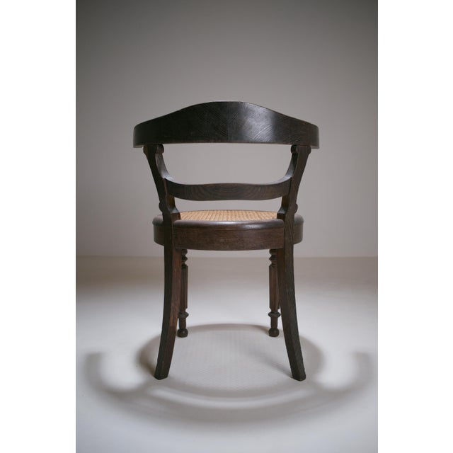 Wood Louis-Philippe French Oak Desk Armchair, 1890s For Sale - Image 7 of 18