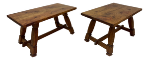 Italian Brutalist Hall Side Tables, 1950s, Set of 2